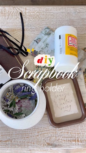 a diy scrapbook ring holder for a friend✨ #diy #diygift