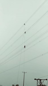 Stringing work hard... | Electrical Transmission Line