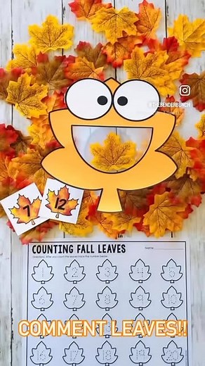 Traci Bender M.Ed, M.S. on Instagram: "🍁Counting Fall Leaves 1 to 20!!! A fun and engaging way to practice counting and one to one correspondence. 🍁LIKE this post. Then comment LEAVES!! ⬇️Save for later 🫶🏼Share with a friend 🧡Follow for more #countingactivities #countingactivity #countingpractice #fallactivitiesforkids #fallactivities #teacher #kindergarten #prek #preschool #Education #mathcenters #math"