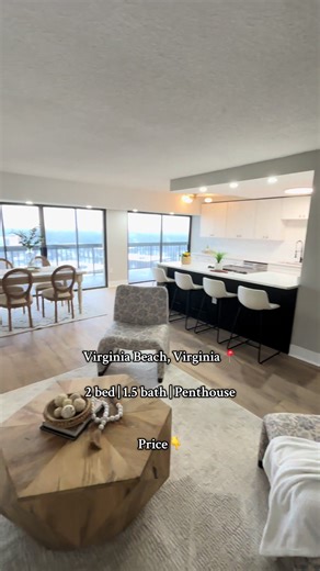 New penthouse listed in the complex “Seagate” in Virginia Beach. 2 bed 1.5 bath for $485,000. Ocean front views, Olympic size pool, gym, tennis courts and more are included with this home. WANTING TO BUY? READ- Contact me, I have a program for first time home buyers, repeat buyers, any situation! I require atleast a 580 credit score for approval, and I help with closing cost assistence. (My first time buyer program does not relate to this listing) #fyp #viral #foryoupage #housetour #mansion #lux