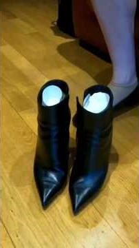 Trying on Christian Louboutin So Kate ankle boots