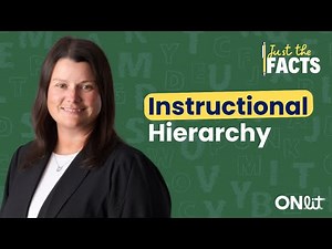 Just the Facts: The Instructional Hierarchy