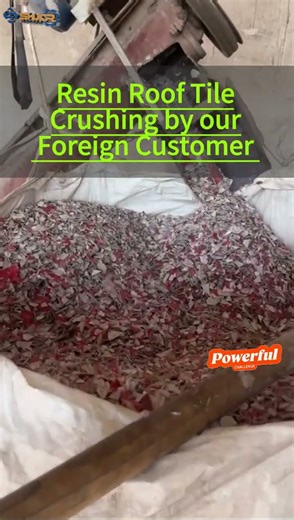 Resin Roof Tile Crusher Model 1280 in Action!
