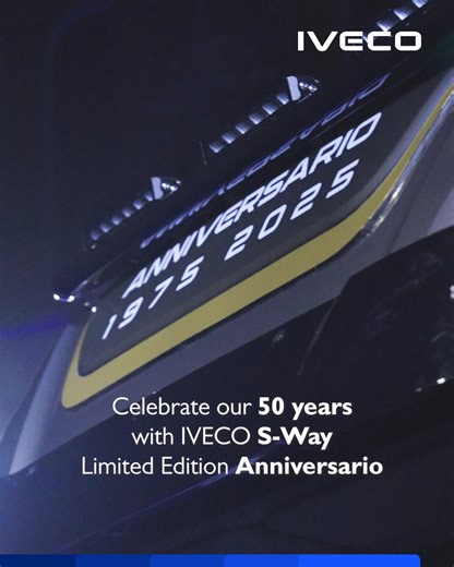 What better way to celebrate a legacy of 50 years, than by driving into the future with our brand new IVECO S-Way Limited Edition Anniversario? Come take a closer look. #IVECO #SWayLimitedEdition #BusinessProductivity #IVECO50yearsAnniversary #IVECO50yearsHistory #IVECOCelebration #ThankYou #Beproud #Beauthentic #IVECOSpiritoInMovimento | IVECO