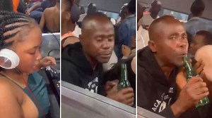 Man hilariously collabs with DJ at groove by blowing a tune into booze bottle