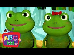 Five Little Frogs Jumping on the Bed | Preschool Learning - ABC KidTV | Nursery Rhymes & Kids Songs