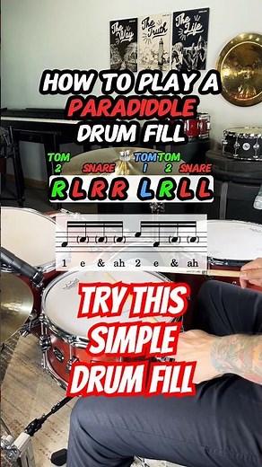 How to Play a Paradiddle Drum Fill (Drum Lesson) #drums
