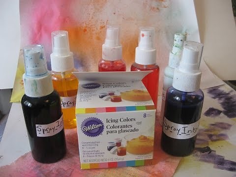How to make DIY/ Homemade Spray inks(with Wilton Gel Food Coloring)Homemade Alcohol Inks/