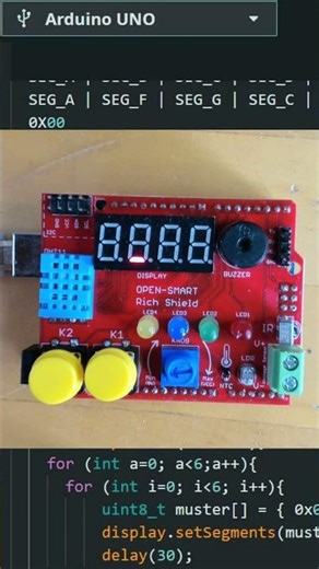 Arduino "open smart rich shield" Beginner Projekt Würfel mit Animation