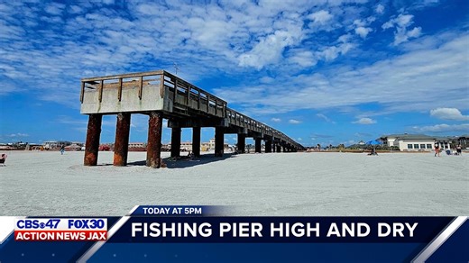 27K views · 41 reactions | How did a local fishing pier end up surrounded by sand? We're uncovering how it happened TODAY on Action News Jax at 5. | Action News Jax | Facebook