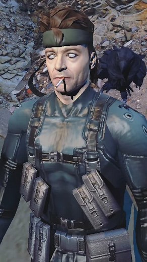 zachx.gif on Instagram: "Solid Snake walking into the ocean after hanging out 🤷‍♂️🕴️Everyone asks, "where's Snake?" instead of, "How's Snake?" #metalgearsolid #solidsnake #3danimation #shinrawave #corecore #hellyeah #hopecore"