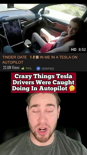 5.5M views · 10K reactions | Crazy Things Tesla Drivers Were Caught Doing In Autopilot  Follow for more!! 勞 | Davidjustinn | Facebook