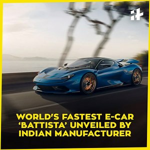 62K views · 1K reactions | World's fastest E-Car ‘#Battista’ unveiled by Indian manufacturer. | Indiatimes | Facebook
