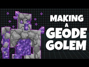 Creating an Amethyst Geode Golem in Blockbench | Custom Minecraft Mob Design!