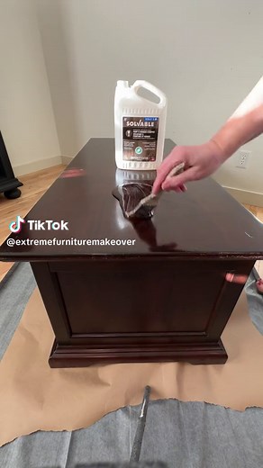Dark Red Mahogany Coffee Table Makeover