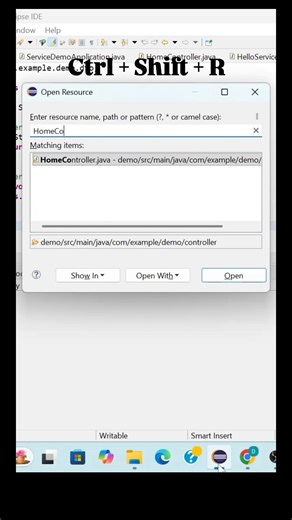 How to find a file in the eclipse shortcut? #shorts #programming #ja va #stackoverflow #eclipse