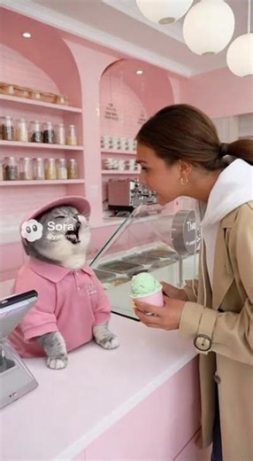 Angry Cat Employee Fights Back at Customer Over Ice Cream 🍦😾 | Realistic Funny Cat Short