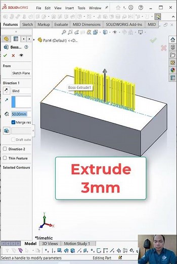 How to engrave text to part - SolidWorks tutorial