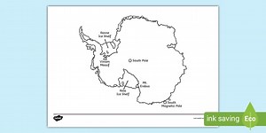 Map of Antarctica Colouring Sheet