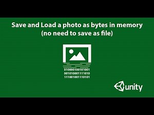 Photo Save and Load as bytes in the memory in unity