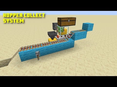 Minecraft Minecart Hopper Collect System Tutorial |