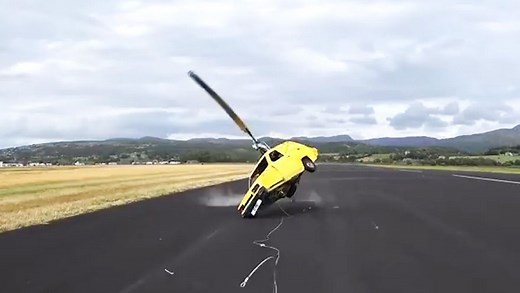 Flugversuch mit einem Eigenbau-Auto-Gyrocopter