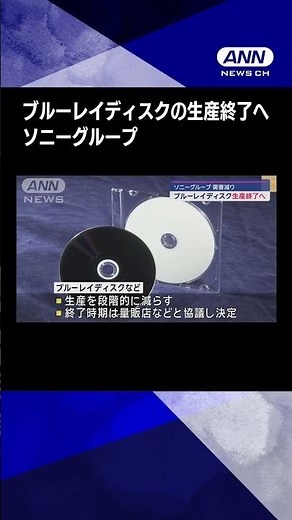 ソニーグループ ブルーレイディスクの生産終了へ