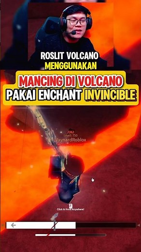 HOW TO FISH IN ROSLIT VOLCANO USING INVINCIBLE ENCHANT IN FISCH ROBLOX #fisch #roblox