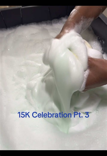 💚💚🫧15K Celebration Pt. 3 The Dump 🫧💚💚 Thank you all again🫶🏽 I love you guys this is the dump part of the 15k overload .. It smells soooo good and the suds are giving enjoy yall❤️ #asmr #fyp #asmrsponge #sudsypaste #cleantok