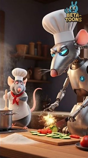 Mouse vs Robot Mouse 🤖🐭 | Cooking Battle Ends Shocking 😱 | VIRAL VIDEO 🔥 YT Shorts #ytshorts