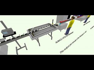 NJM Packaging line simulation with Flexsim