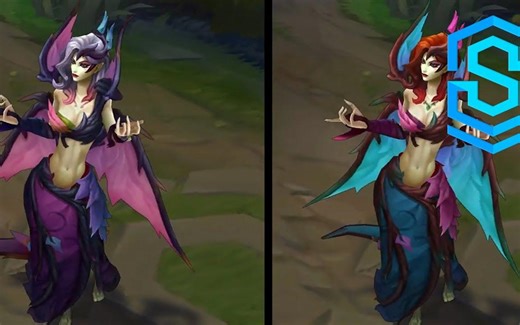 《英雄联盟》黑色荆棘 莫甘娜炫彩皮肤预览