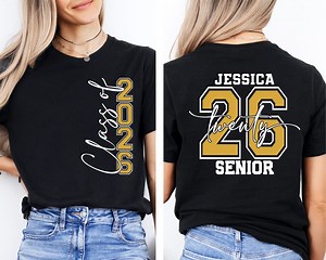 Personalized Senior 2026 Shirt, Class of 26 Shirt,graduation 2026 Shirt, Custom Name Graduation Gift,senior Gift Graduation,graduation Party - Etsy