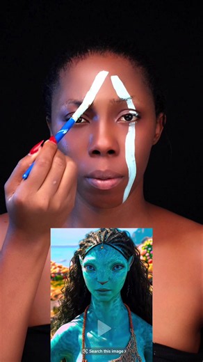Avatar makeup tutorial — greenish-blue Na'vi look step-by-step