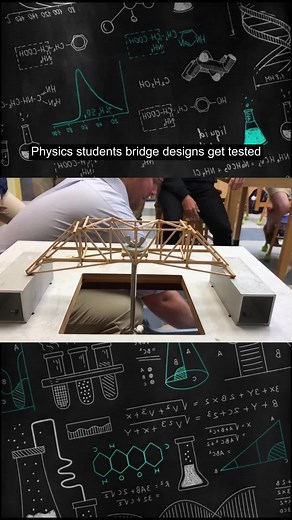 Physics students bridge designs get tested#physics#experiment #learn#fyp#trending