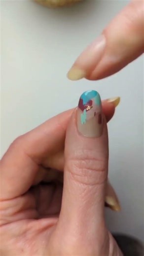 Soft Abstract Tutorial 🎥🩵 • Polish #nails #simplenails #nailart #shiningnails #nailinspo #fyp #viral