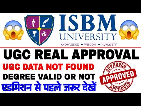 Isbm university Chhattisgarh Degree valid or not 2025-26 | Isbm university Ugc approved or not 2025