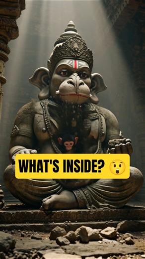 You Won’t Believe What’s Inside This Hanuman Statue! 😱 #shorts #hanumanmystery #mythology