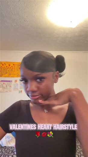 valentines hairstyle tutorial 💐💕🫶🏾 #tutorial #valentine #fyp #hair #cute