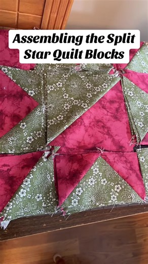 Assembling the Split Star Quilt Blocks