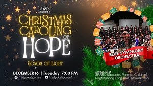 3.7K views · 64 reactions |  LIVE | Christmas Caroling of Hope | A Mini-Online Fundraising Concert NIGHT 2: Songs of Light Hosted by SPARC (Spouses, Parents, Children), Nagtatanong Lang, Tatakalikasan Featuring Blue Symphony Orchestra --- #RadyoKatipunan #OneBigFM #ChristmasCarolingofHope #PamaskongHandog #SJSA | Radyo Katipunan 87.9 FM | Facebook