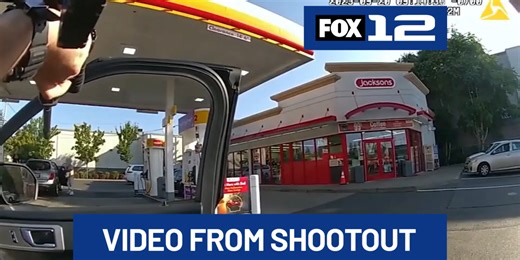Portland police share video from shootout with suspect at Shell gas station