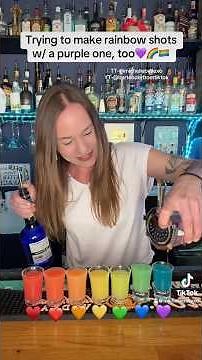 How to make rainbow shots step by step #bartender
