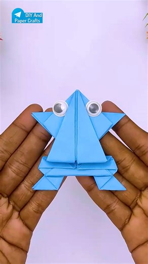 22K views · 245 reactions | DIY Jumping Paper Frog #Reels #PaperCrafts #OrigamiFrog #PaperFrog #PaperToy #Handmade #DIY #Shorts #Crafts #Origami #SchoolProjects #Handmade | DIY And Paper Crafts | Facebook