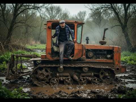 Grandpa is 75… Can he start an old Soviet DT-75 after 15 years?