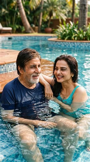 JAYA BHADKI😡REKHA❤️AMITABH😍 POOL ROMANCE#shorts #trending #viral#shortsviral #bollywood #shortsvideo