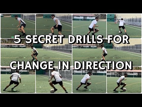 5 Secret Drills To Master Change of Direction | Both With & Without Ball Drills! ⚽🔥