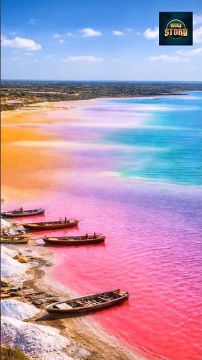 The Lake That Changes Color 😲 | Senegal’s Pink Lake Explained | Untold Story #untoldstory #facts