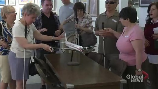 Blind Montreal’s Aviation Museum tour