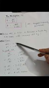 Tax Multiplier | Explanation n numerical | #economicstudent #economics #economics #economicshonours